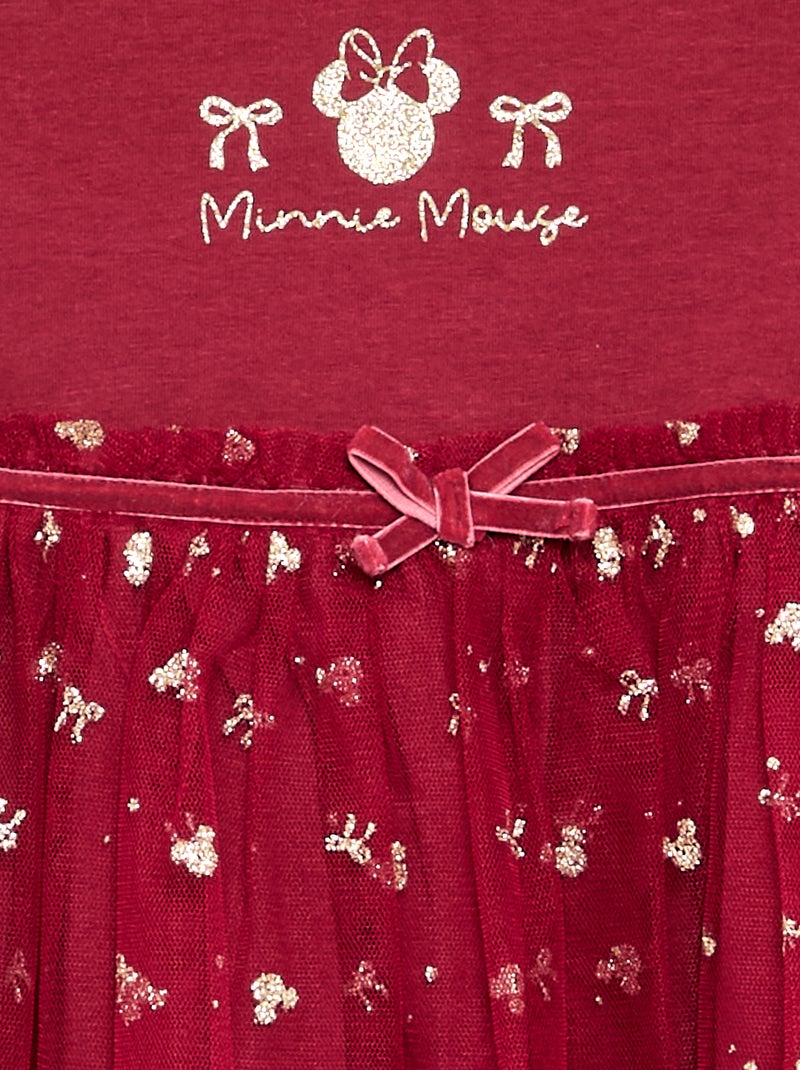 Vestito con gonna in tulle "Minnie" "Disney" Rosso - Kiabi