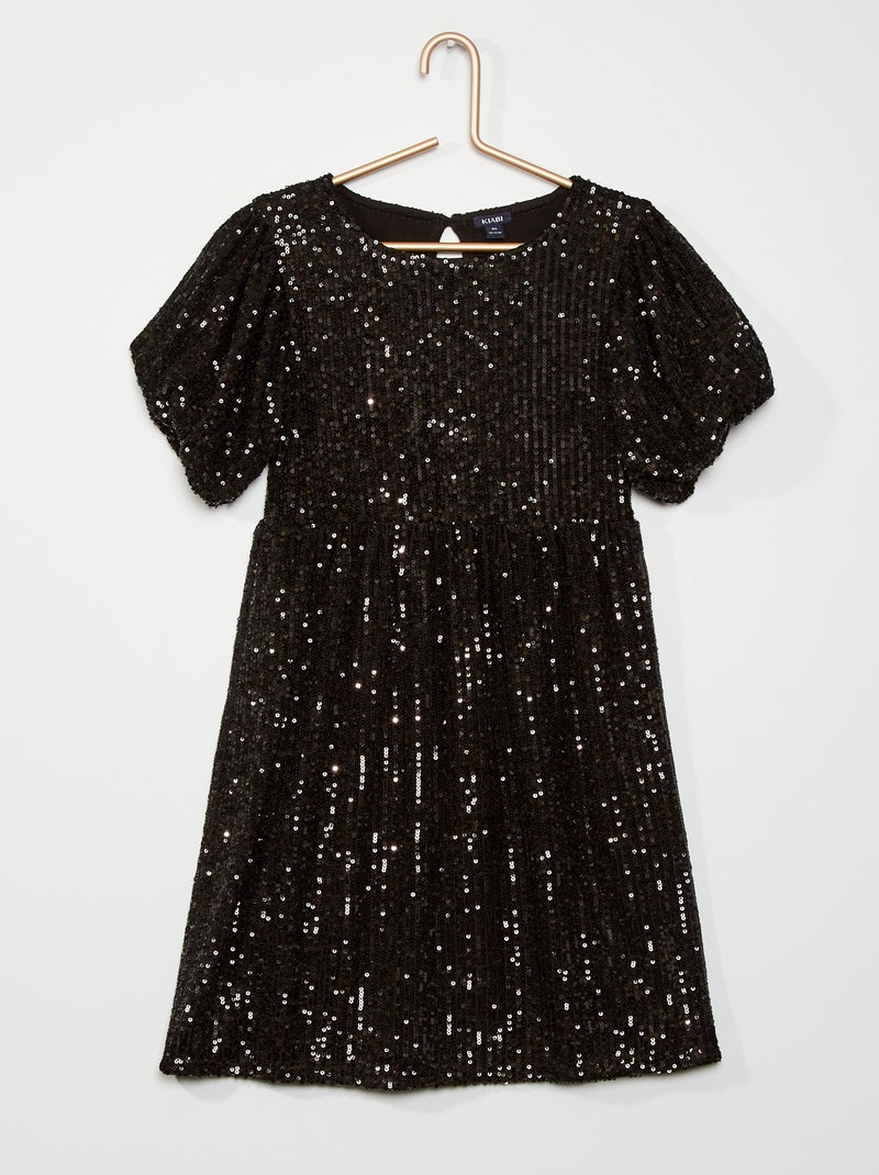 Vestito con paillettes Nero - Kiabi