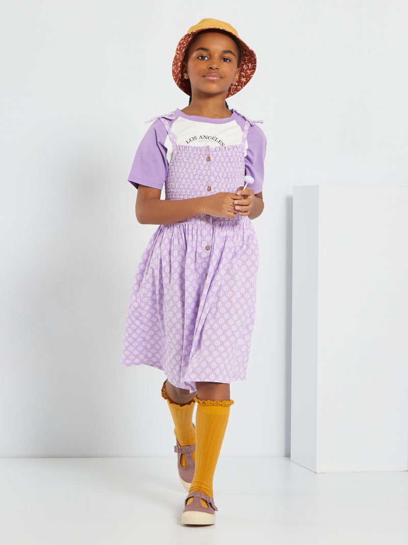 Velluto Vestiti Con Punto Smock Vestiti Bambina Punto Smock Un