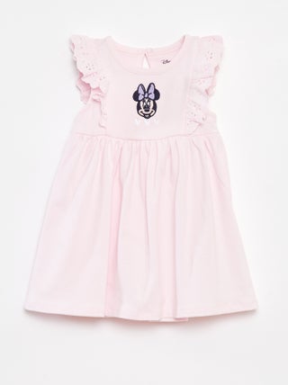 Vestito con ricami a punto inglese Disney