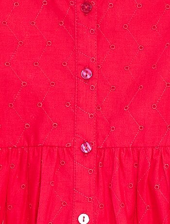 Vestito con ricami all over e volant sul giromanica