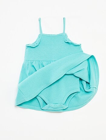 Vestito con spalline e body integrato