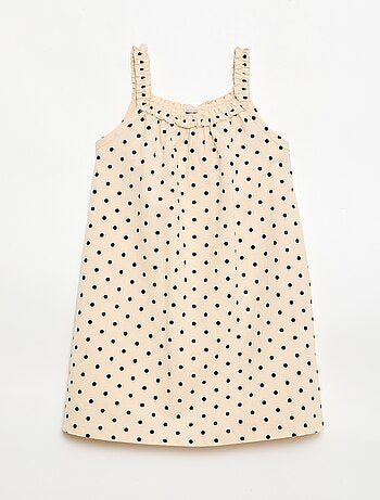 Vestito con spalline e scollo a balze