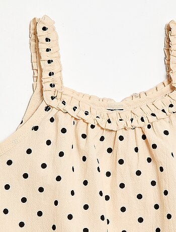 Vestito con spalline e scollo a balze