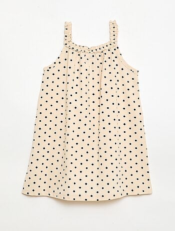 Vestito con spalline e scollo a balze