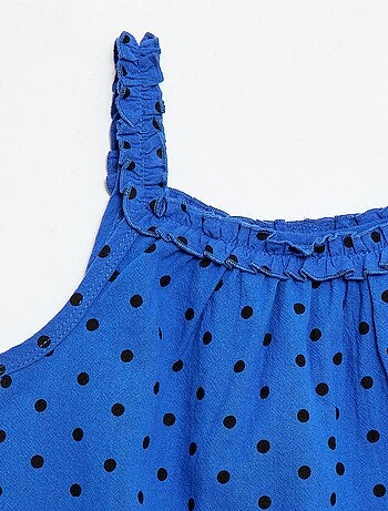 Vestito con spalline e scollo a balze