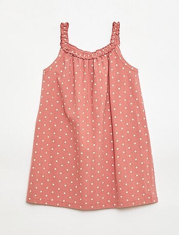 Vestito con spalline e scollo a balze