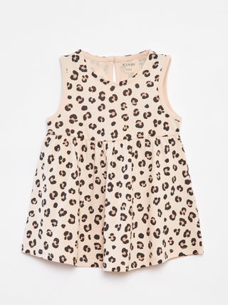 Vestito con spalline e stampa