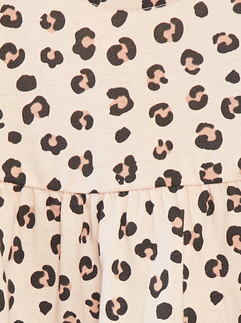 Vestito con spalline e stampa Beige - Kiabi