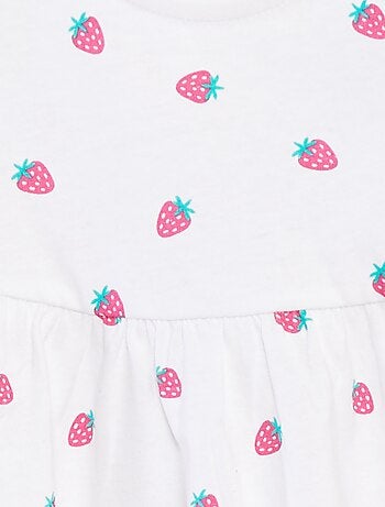 Vestito con spalline e stampa