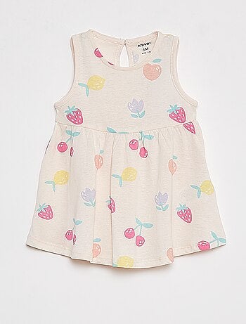 Vestito con spalline e stampa