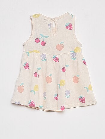 Vestito con spalline e stampa