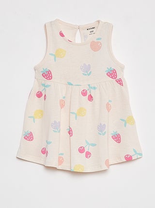 Vestito con spalline e stampa
