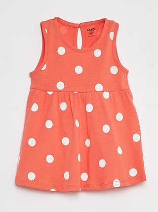 Vestito con spalline e stampa