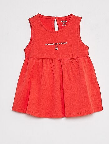 Vestito con spalline e stampa