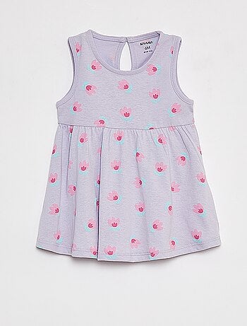 Vestito con spalline e stampa