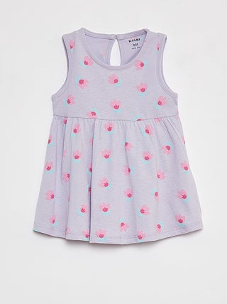 Vestito con spalline e stampa