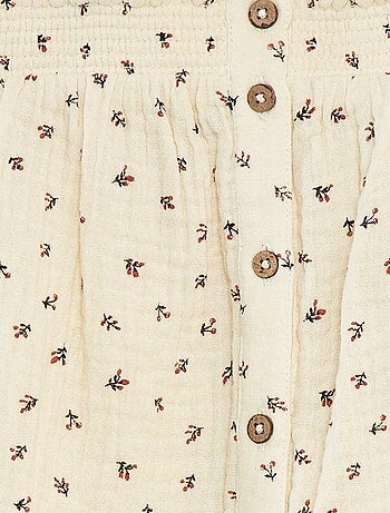 Vestito con spalline in garza di cotone