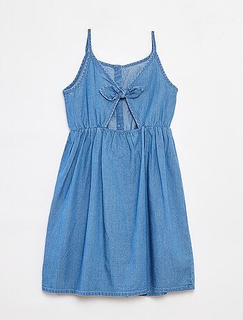 Vestito con spalline in tencel
