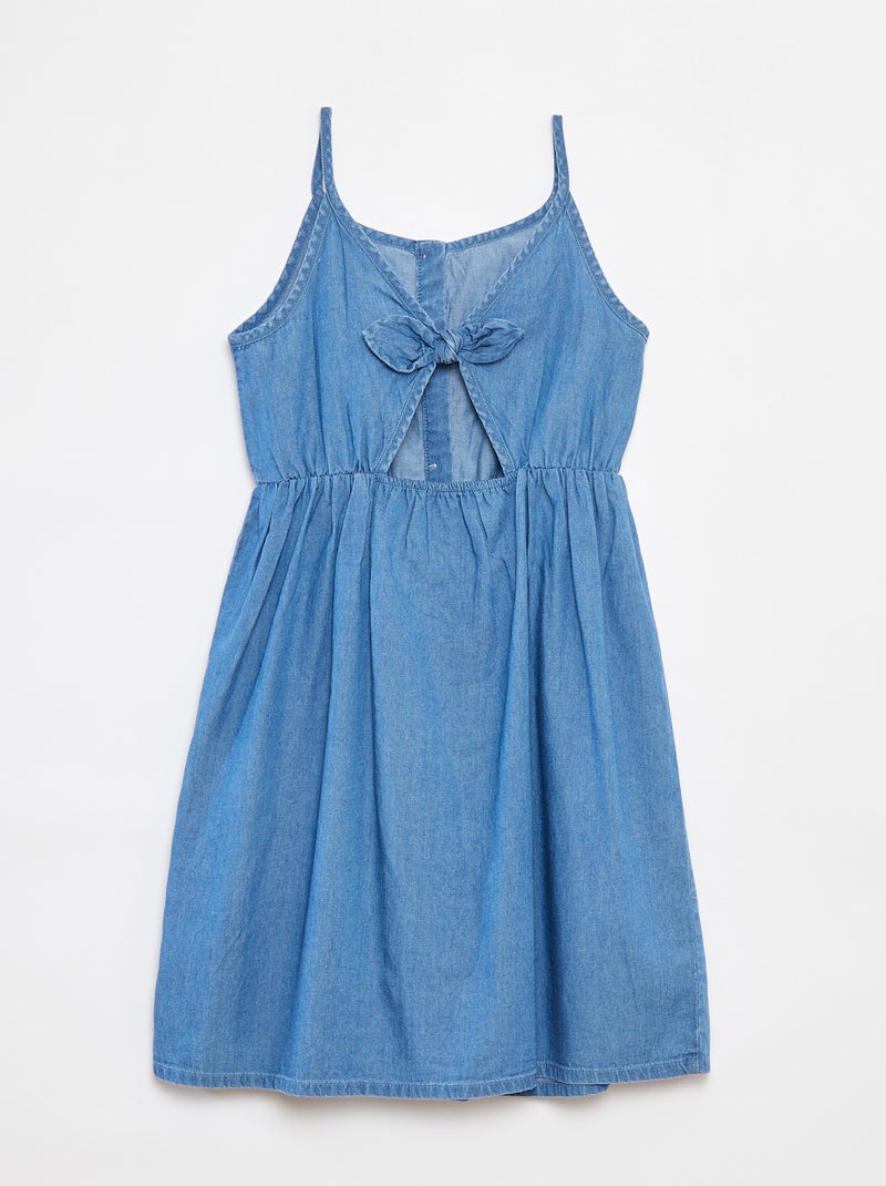 Vestito con spalline in tencel BLU - Kiabi