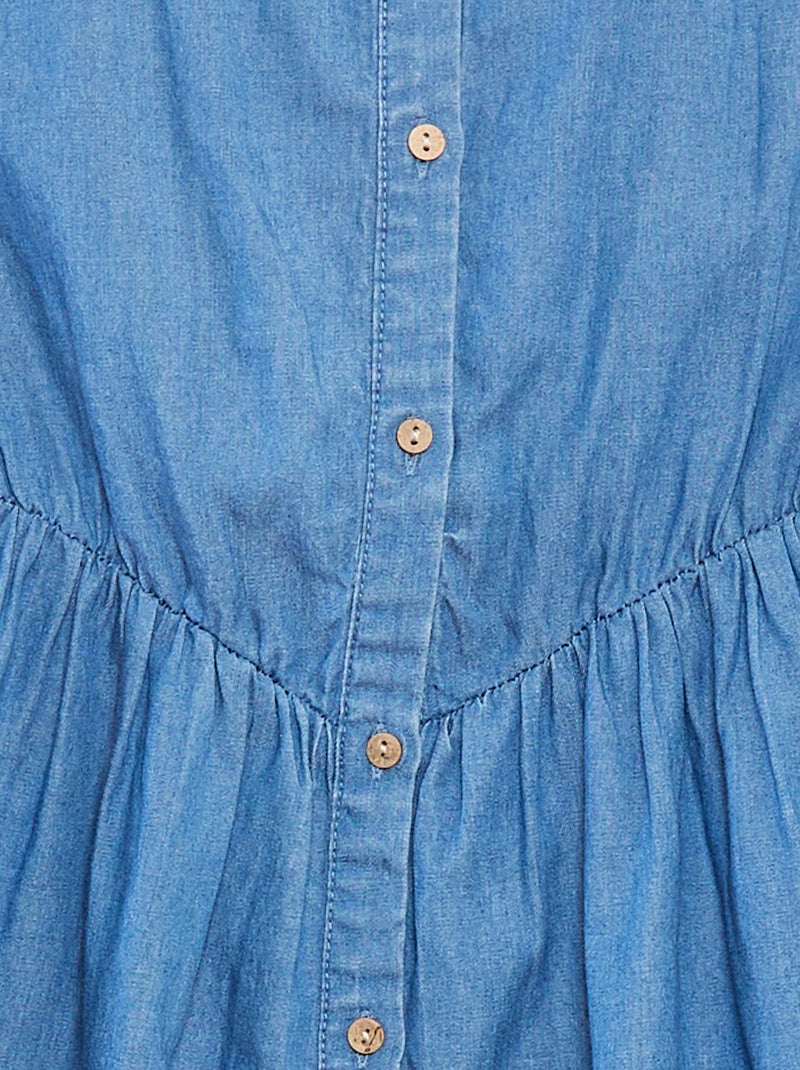 Vestito con spalline in tencel BLU - Kiabi