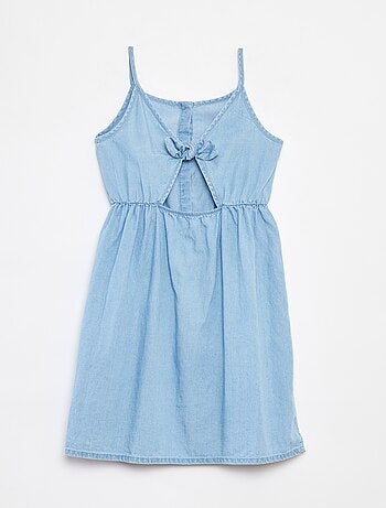 Vestito con spalline in tencel