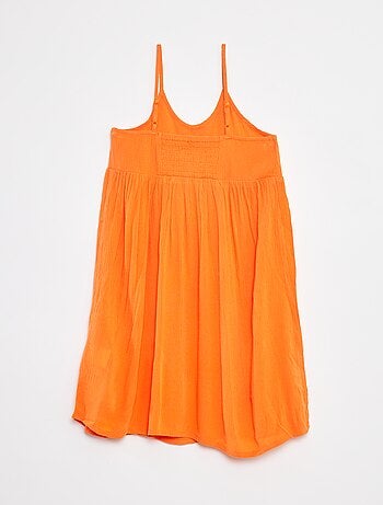 Vestito con spalline in tessuto effetto crêpe