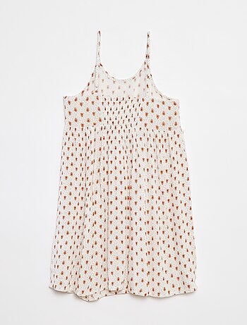 Vestito con spalline in tessuto effetto crêpe