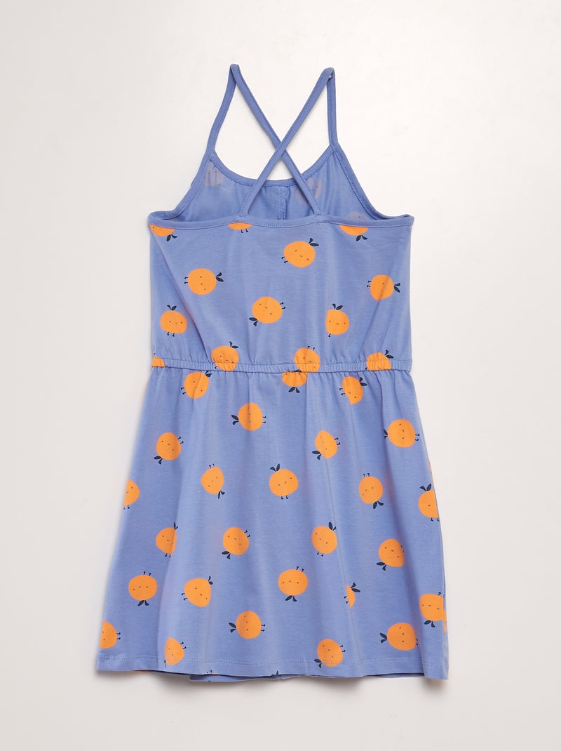 Vestito con spalline incrociate dietro BLU - Kiabi