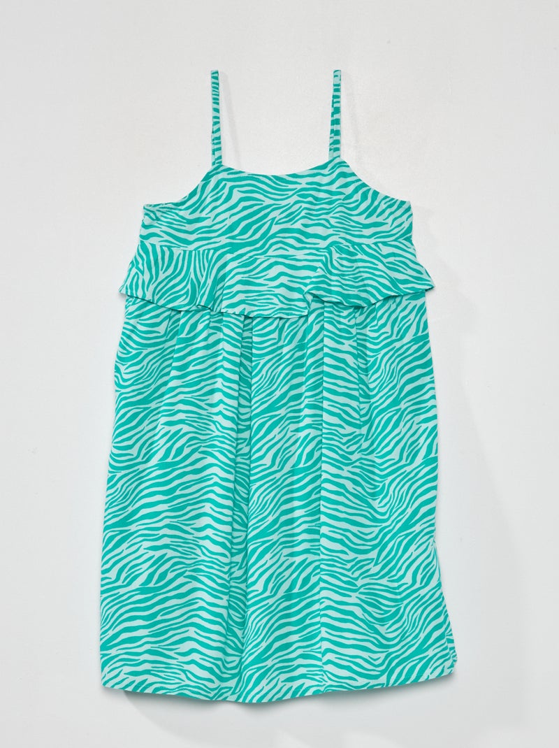 Vestito con spalline sottili e stampa 'zebra' BLU - Kiabi