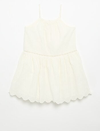 Vestito con spalline sottili non regolabili e ricami