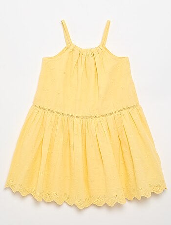 Vestito con spalline sottili non regolabili e ricami