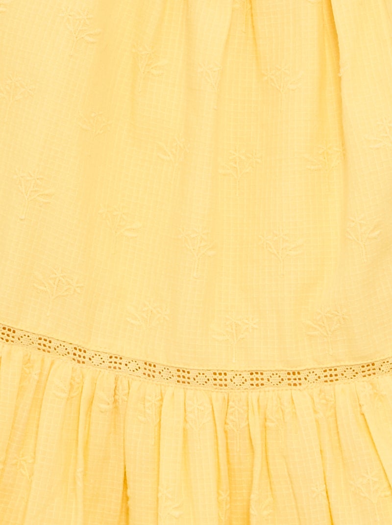 Vestito con spalline sottili non regolabili e ricami Giallo - Kiabi