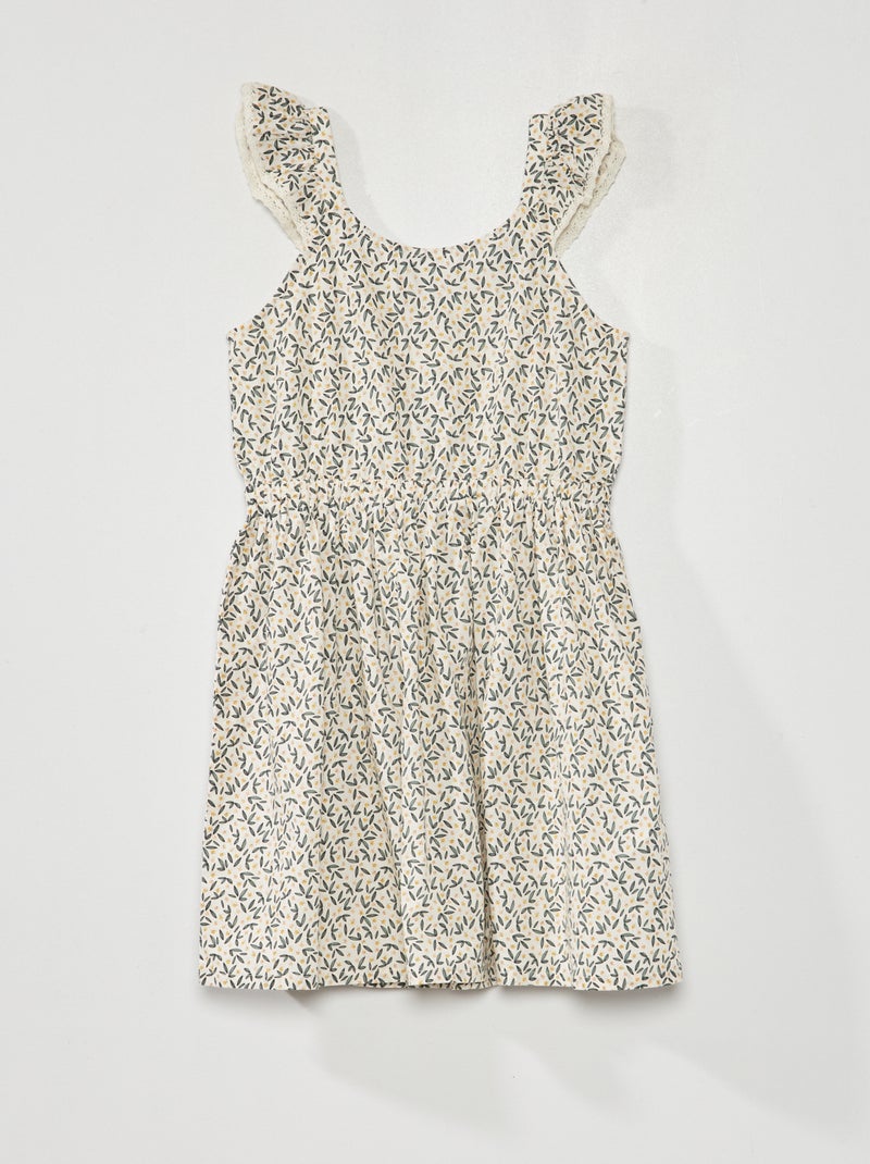 Vestito con stampa a fiori BIANCO - Kiabi