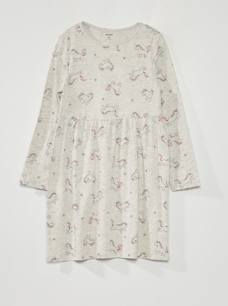 Vestito con stampa GRIGIO - Kiabi