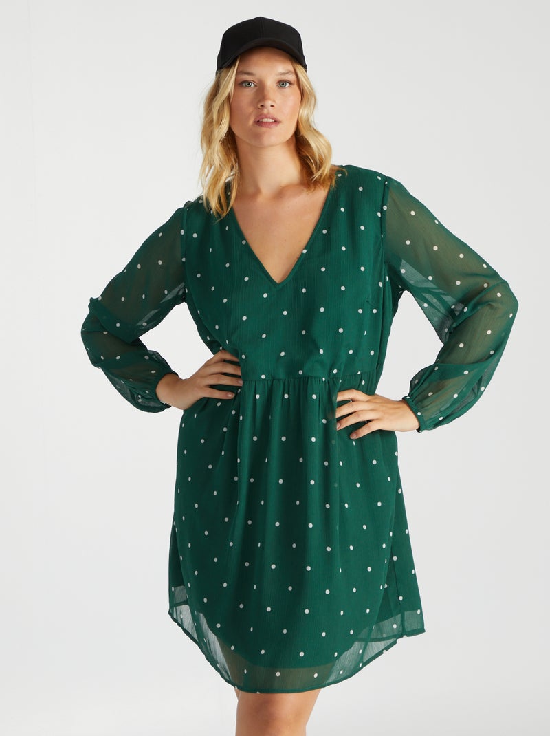 Vestito con stampa VERDE - Kiabi