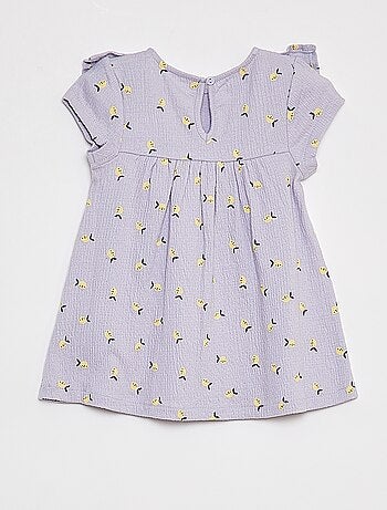 Vestito con volant a maniche corte