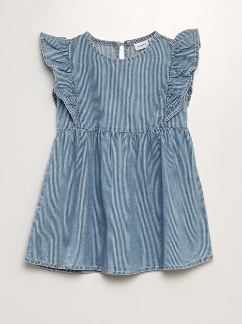 Vestito con volant a righe - Kiabi