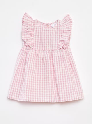 Vestito con volant e stampa vichy 'Name It'