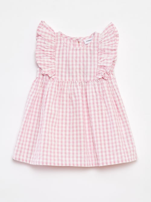 Vestito con volant e stampa vichy 'Name It' - Kiabi