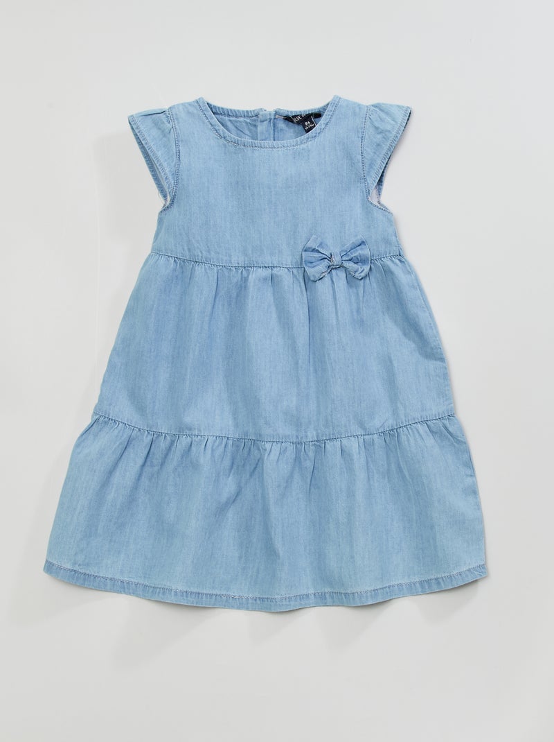 Vestito con volant in denim denim - Kiabi