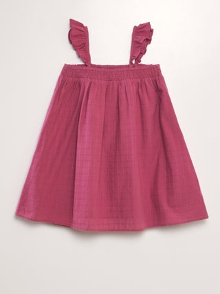 Vestito con volant sulle spalline