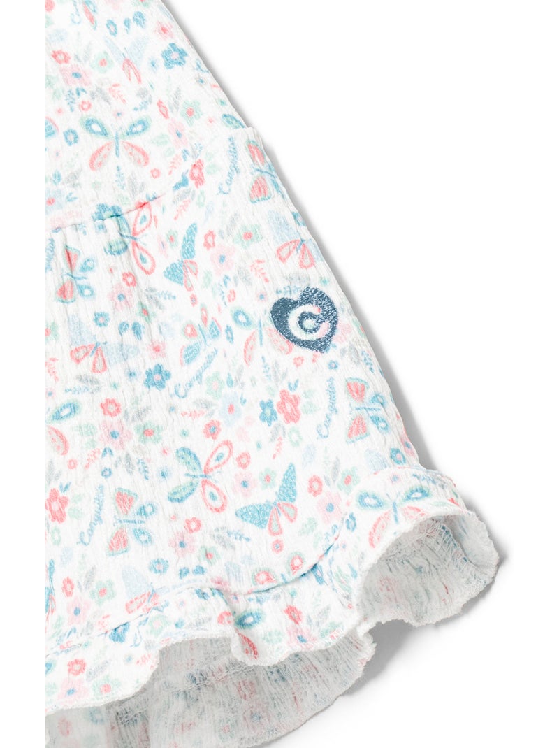 Vestito conguitos estampado mariposa Bianco - Kiabi