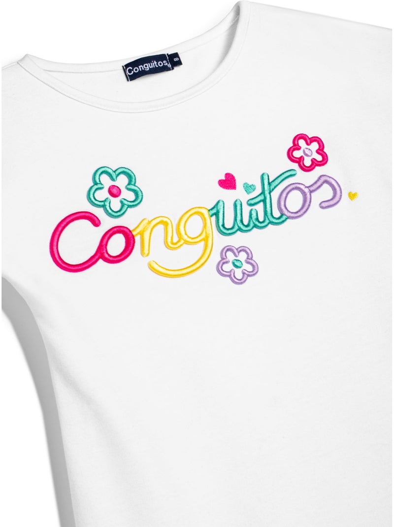 Vestito conguitos logo frontal Bianco - Kiabi