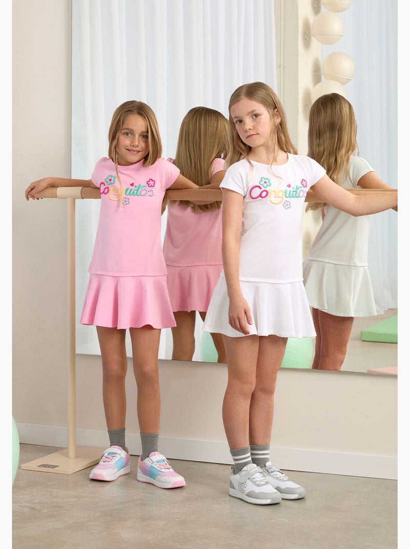 Vestito conguitos logo frontal vestido Rosa - Kiabi