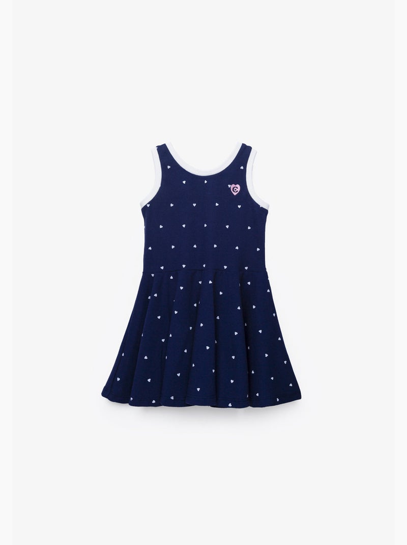 Vestito conguitos lunares Blu marino - Kiabi