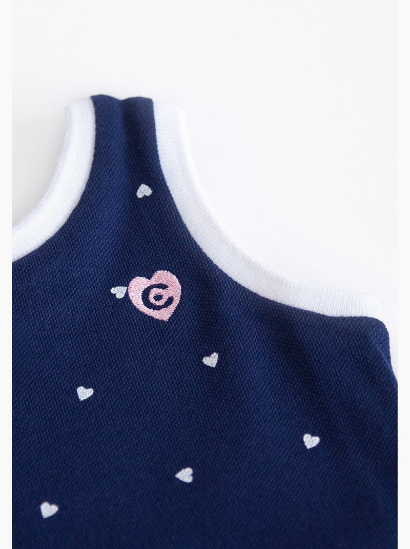 Vestito conguitos lunares Blu marino - Kiabi