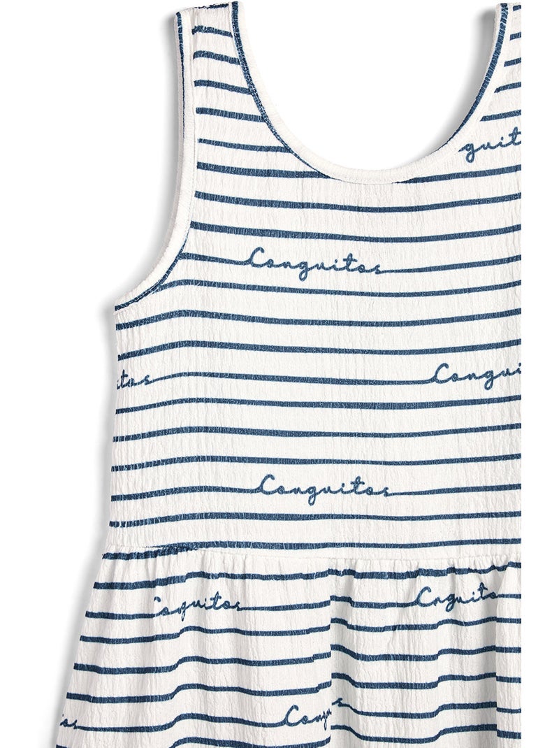 Vestito conguitos strips Blu marino - Kiabi