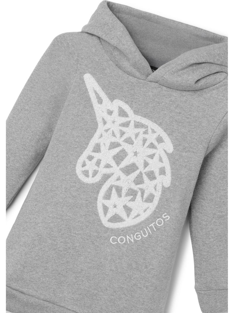 Vestito conguitos vestido sudadera con capucha Grigio grigio - Kiabi