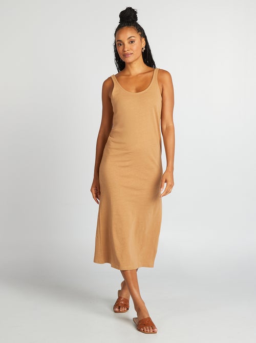 Vestito copricostume lungo in lino - Kiabi